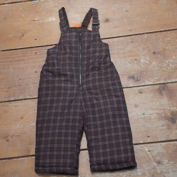 snowpants, bibs, overalls, winter, snow, unisex,Circo size 18M plaid bibstyle - Picture 1 of 5